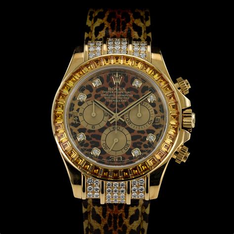 rolex colored stone bezel leopard|Rolex Special Edition Cosmograph Daytona .